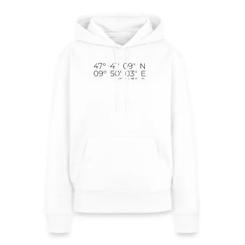 Koordinaten Wangen im Allgäu - Frauen Premium Bio Hoodie - Weiß - Vorne - Julia (174cm)