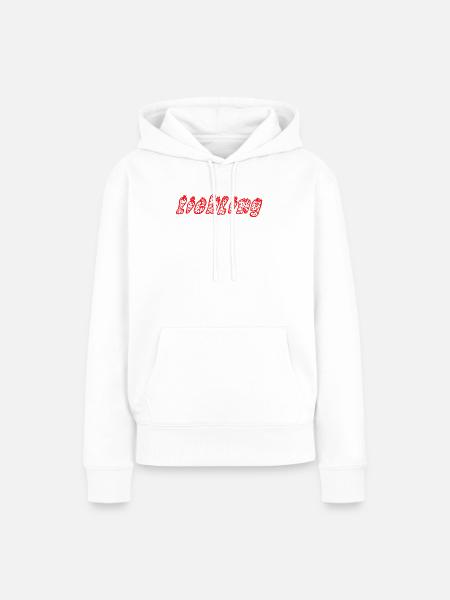 Liebling Exotischer Fruchtmuster Druck - Frauen Premium Bio Hoodie - Weiß