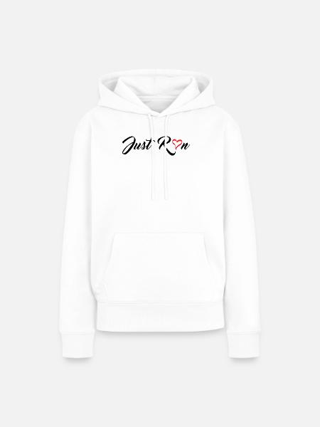 Lauf einfach - Frauen Premium Bio Hoodie - Weiß
