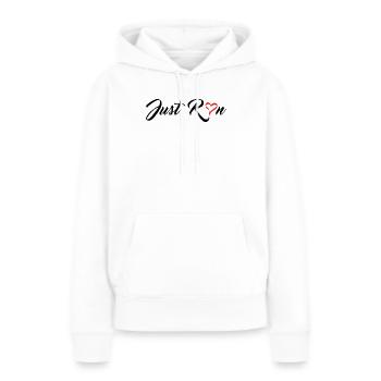 Cours juste - Sweat à capuche Premium bio Femme - blanc - Devant - Julia (174cm)