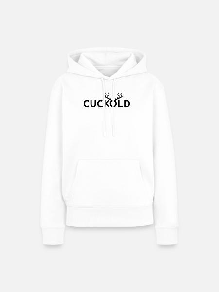 Cuck-Hörner - Frauen Premium Bio Hoodie - Weiß