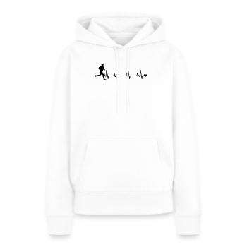 évêque - Sweat à capuche Premium bio Femme - blanc - Devant - Julia (174cm)