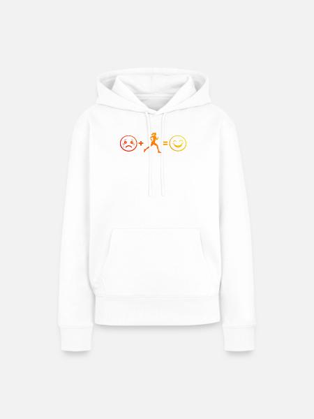 Geschenkidee für eine Running mit Running - Frauen Premium Bio Hoodie - Weiß