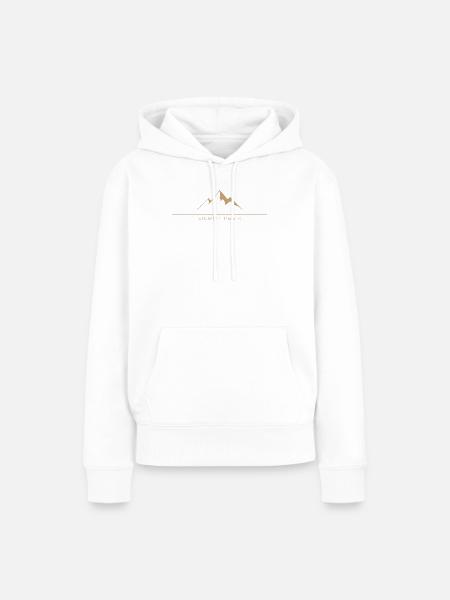Silent Peak Beige - Frauen Premium Bio Hoodie - Weiß