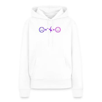 Idée de cadeau pour le danseur hip-hop avec le b-boying - Sweat à capuche Premium bio Femme - blanc - Devant - Julia (174cm)