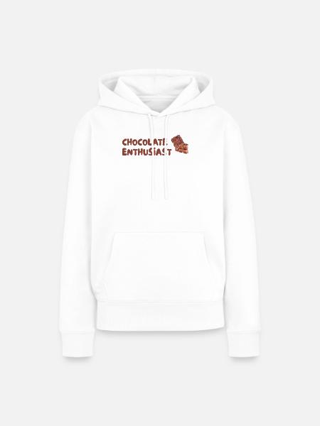 Schokoladen Enthusiast - Frauen Premium Bio Hoodie - Weiß