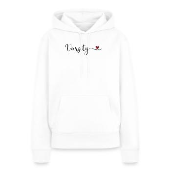 Varsity Heart Design - Frauen Premium Bio Hoodie - Weiß - Vorne - Julia (174cm)