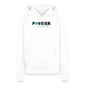Neige - Sweat à capuche Premium bio Femme - blanc - Devant - Julia (174cm)