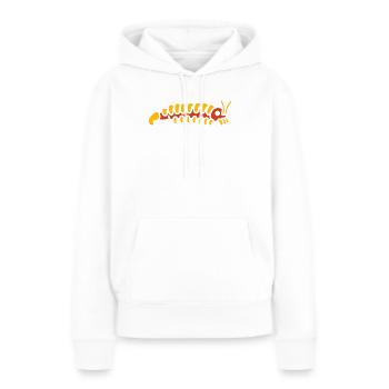 mille-pattes - Sweat à capuche Premium bio Femme - blanc - Devant - Julia (174cm)