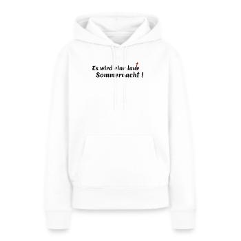 Nuit d’été bruyante - Sweat à capuche Premium bio Femme - blanc - Devant - Julia (174cm)