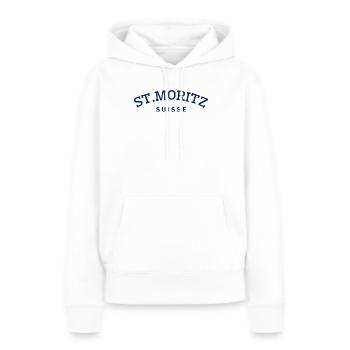 St. Moritz - Suisse - Switzerland - Swiss - Women’s Premium Organic Hoodie - white - Front - Julia (174cm)
