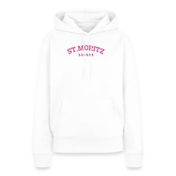 St. Moritz - Suisse - Switzerland - Swiss - Women’s Premium Organic Hoodie - white - Front - Julia (174cm)