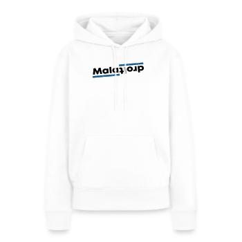 Maladroit - Sweat à capuche Premium bio Femme - blanc - Devant - Julia (174cm)