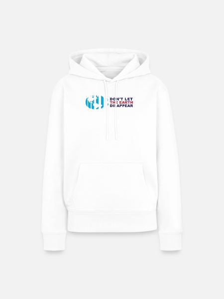 Lass die Erde nicht verschwinden - Frauen Premium Bio Hoodie - Weiß