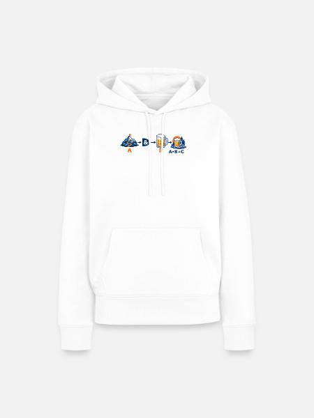 Berg & Bier Gleichung - Frauen Premium Bio Hoodie - Weiß
