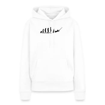 Kiteboard,Kiteboarder,Kiteboarding,Mer,Conseil - Sweat à capuche Premium bio Femme - blanc - Devant - Julia (174cm)