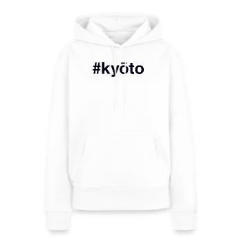 KYOTO Hashtag Japan - Frauen Premium Bio Hoodie - Weiß - Vorne - Julia (174cm)