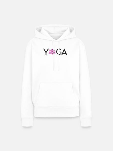 Yoga Geschenkidee - Frauen Premium Bio Hoodie - Weiß