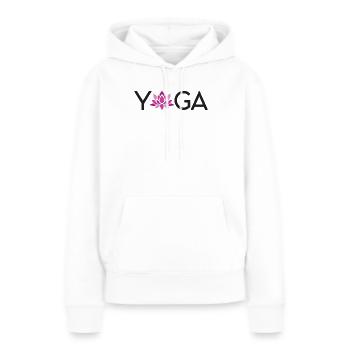Joga - Frauen Premium Bio Hoodie - Weiß - Vorne - Julia (174cm)