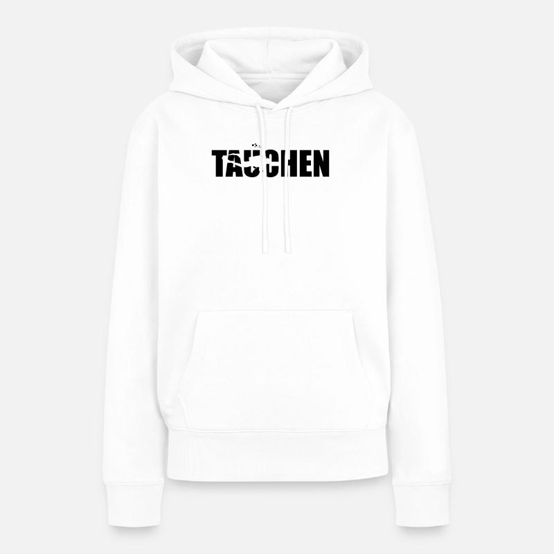 Conception de plongée pour ceux qui aiment faire de la plongée - Sweat à capuche Premium bio Femme - blanc
