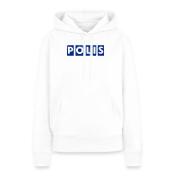 police - Sweat à capuche Premium bio Femme - blanc - Devant - Julia (174cm)