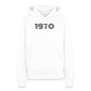 55. Jubiläum 55 Jahre Jubiläum - Frauen Premium Bio Hoodie - Weiß - Vorne - Julia (174cm)