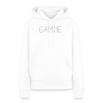 Gamine - Idée cadeau original femme - Sweat à capuche Premium bio Femme - blanc - Devant - Julia (174cm)
