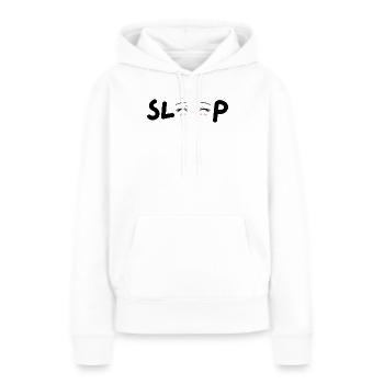 Pastellfarbene Augen und rosafarbene Wangen - Frauen Premium Bio Hoodie - Weiß - Vorne - Julia (174cm)