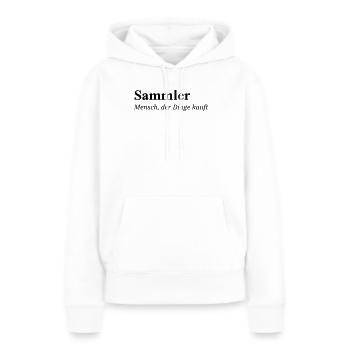 Sammler - Frauen Premium Bio Hoodie - Weiß - Vorne - Julia (174cm)