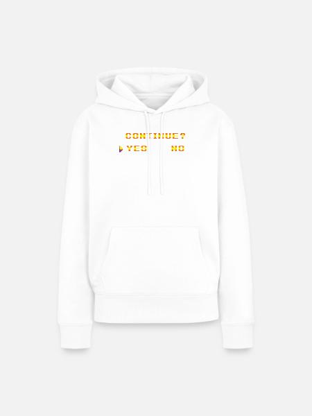 Weitermachen? Ja oder Nein - Frauen Premium Bio Hoodie - Weiß
