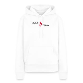 Hétéro cinq - Sweat à capuche Premium bio Femme - blanc - Devant - Julia (174cm)