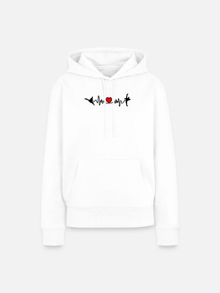 Karate Cardio mit Karate-Kicks - Frauen Premium Bio Hoodie - Weiß
