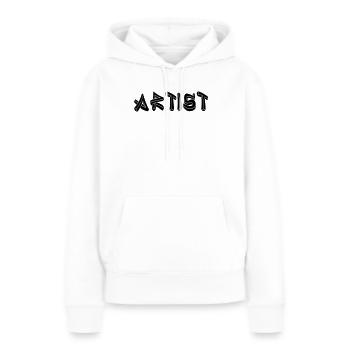 Artiste - Sweat à capuche Premium bio Femme - blanc - Devant - Julia (174cm)