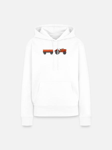 Traktor - Frauen Premium Bio Hoodie - Weiß