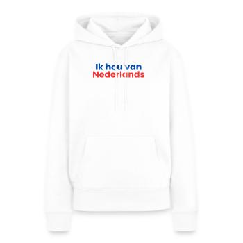 J’adore le néerlandais - Sweat à capuche Premium bio Femme - blanc - Devant - Julia (174cm)