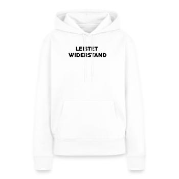 résistance - Sweat à capuche Premium bio Femme - blanc - Devant - Julia (174cm)