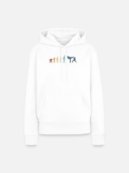 Kampfsport Evolution Karate MMA Kämpfer - Frauen Premium Bio Hoodie - Weiß