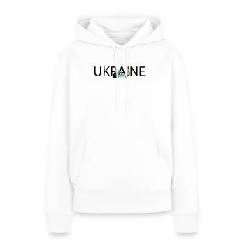 Ukraine Unity Protest College - Frauen Premium Bio Hoodie - Weiß - Vorne - Julia (174cm)