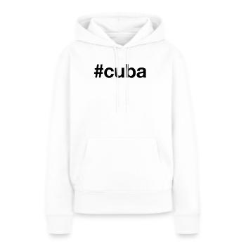 CUBA - Sweat à capuche Premium bio Femme - blanc - Devant - Julia (174cm)