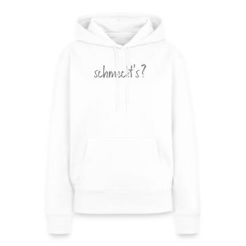 Goûts? - Sweat à capuche Premium bio Femme - blanc - Devant - Julia (174cm)