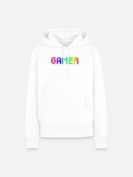 Spieler - Frauen Premium Bio Hoodie - Weiß