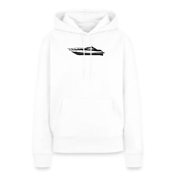 Yacht - Sweat à capuche Premium bio Femme - blanc - Devant - Julia (174cm)