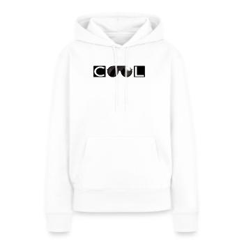 cool - Sweat à capuche Premium bio Femme - blanc - Devant - Julia (174cm)