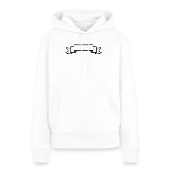 Marqueur fanion noce - Sweat à capuche Premium bio Femme - blanc - Devant - Julia (174cm)