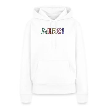 VIELEN DANK. DANKE. VIELEN DANK. JAHRESTAG. GEBURT. - Frauen Premium Bio Hoodie - Weiß - Vorne - Julia (174cm)