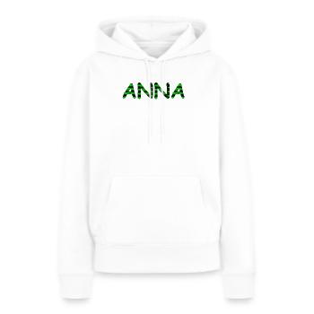 Vorname "Anna" - Neon Style - Frauen Premium Bio Hoodie - Weiß - Vorne - Julia (174cm)