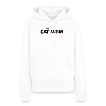 Chats Maman Kitty Chat Chat Chat Amour - Sweat à capuche Premium bio Femme - blanc - Devant - Julia (174cm)