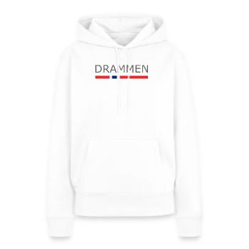 Drammen - Norvège - Norvège - Norvège - Sweat à capuche Premium bio Femme - blanc - Devant - Julia (174cm)