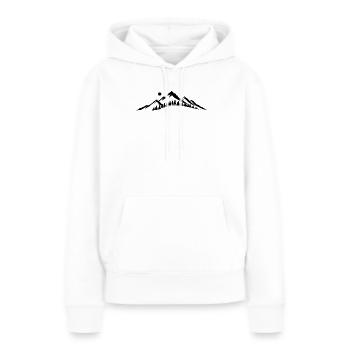 Horizon montagneux - Sweat à capuche Premium bio Femme - blanc - Devant - Julia (174cm)