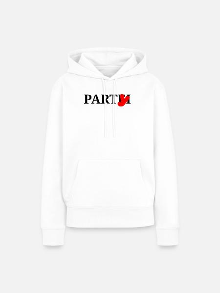 Party Partei - Frauen Premium Bio Hoodie - Weiß